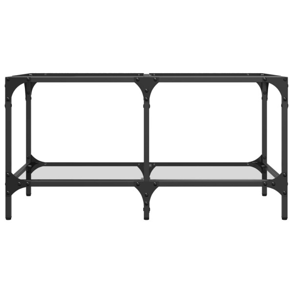 Mesa de centro superficie de vidrio acero 78.5x40x40 cm M 4