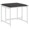 Juego de comedor de jardín 9 pzas con cojines textilene blanco 5