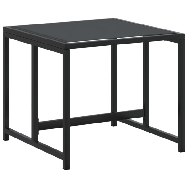 Juego de comedor de jardín 17 piezas textileno negro M 5