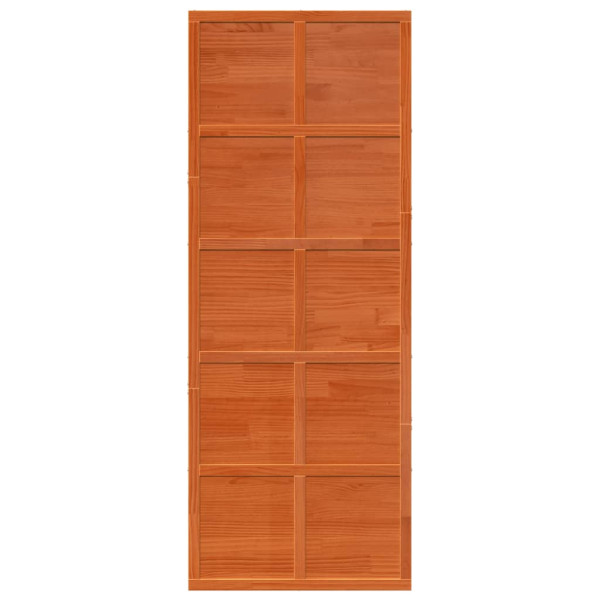 Puerta de granero madera maciza pino marrón miel 80x208 cm M 4