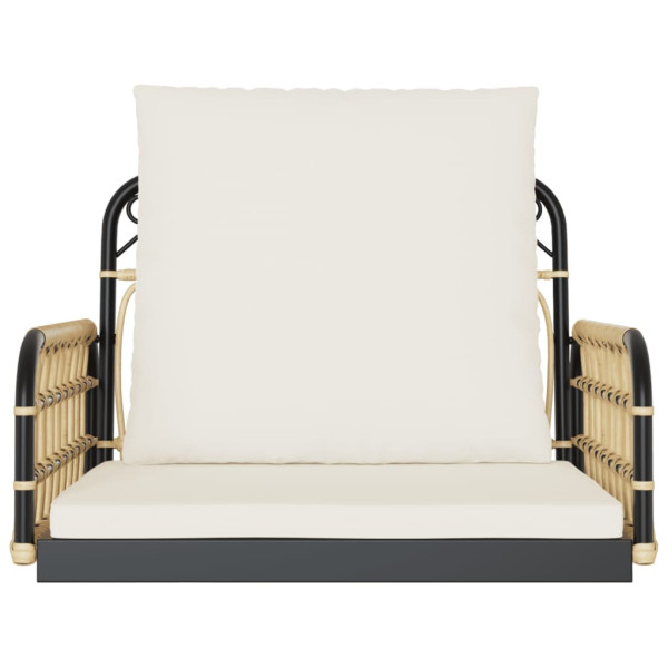 Silla columpio con cojines ratán sintético y acero 63x58x39 cm M 4
