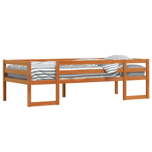 Estrutura de cama infantil 90x200 cm pinho maciço castanho-mel M 4
