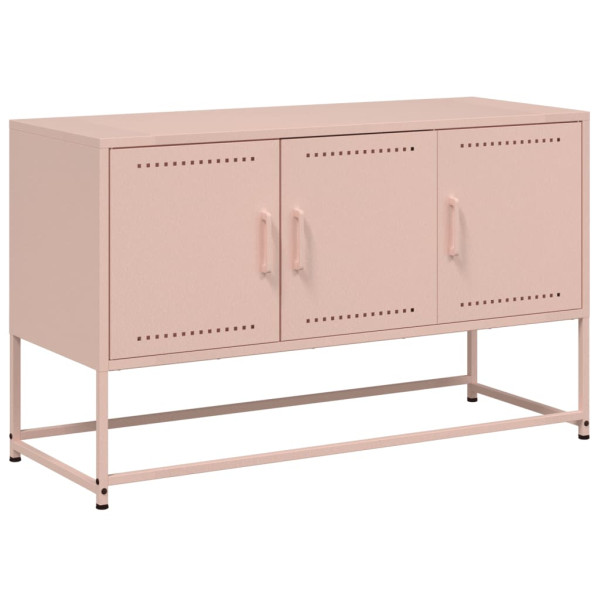 Mueble para TV de acero rosa 100.5x39x60.5 cm M 2