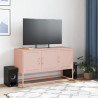 Mueble para TV de acero rosa 100.5x39x60.5 cm 3