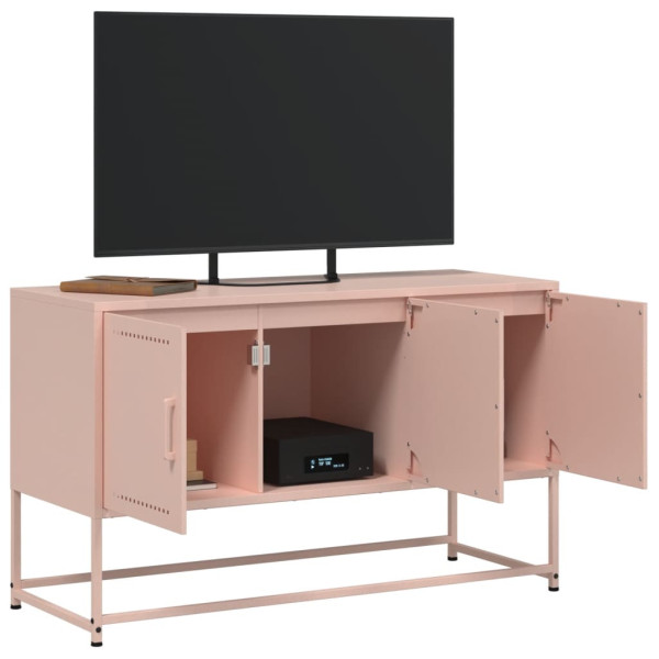 Mueble para TV de acero rosa 100.5x39x60.5 cm M 5
