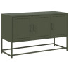 Mueble para TV de acero verde oliva 100.5x39x60.5 cm 2