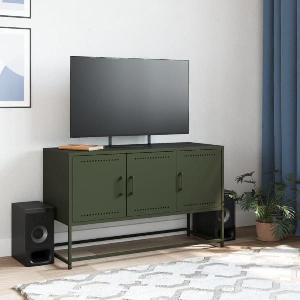 Móvel de TV 100.5x39x60.5 aço verde azeitona M 3