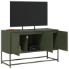 Mueble para TV de acero verde oliva 100.5x39x60.5 cm 5