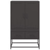 Aparador de acero laminado en frío negro 68x39x111.5 cm 5
