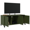 Móvel de TV 100.5x39x43.5 cm aço verde-azeitona 4