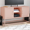 Mueble para TV de acero rosa 100.5x39x60.5 cm 1