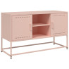 Mueble para TV de acero rosa 100.5x39x60.5 cm 2