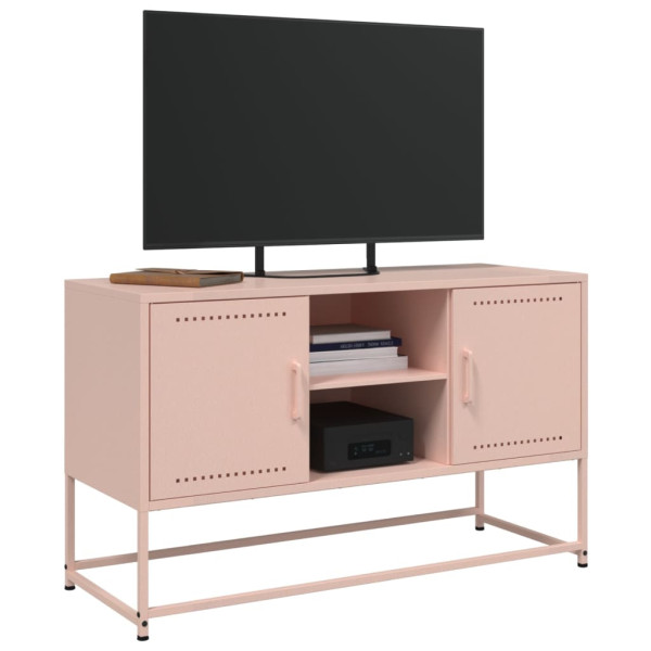 Móvel de TV 100.5x39x60.5 cm aço rosa M 4