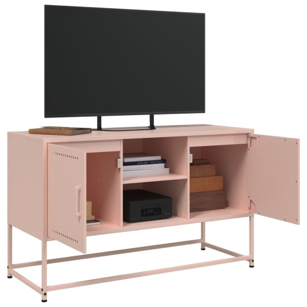 Móvel de TV 100.5x39x60.5 cm aço rosa M 5