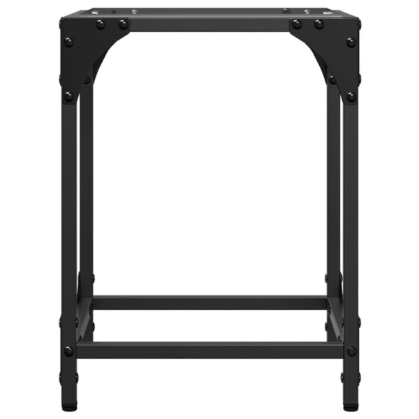 Mesa de centro c/ topo em vidro transparente 30x30x40 cm aço M 5