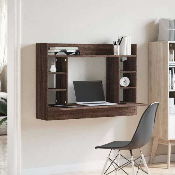 Wall desk madeira madeira carvalho engenharia 105x48x75 cm M 3