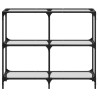 Mesa consola com tampo em vidro transparente 98x30x81 cm aço 4