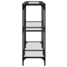 Mesa consola superficie vidrio transparente acero 98x30x81 cm 5