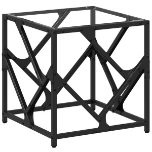 Mesa de centro c/ topo em vidro transparente 40x40x41 cm aço H