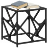 Mesa de centro c/ topo em vidro transparente 40x40x41 cm aço 3