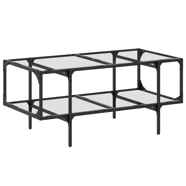 Mesa de centro superficie de vidrio acero 98.5x50x45 cm M 2