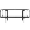 Mesa de centro superficie de vidrio acero 98.5x50x45 cm 4