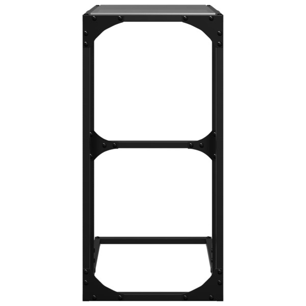 Mesa de apoio com vidro preto 40x30x61.5 cm aço M 4