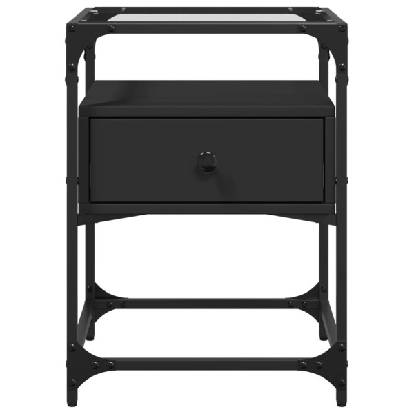 Mesas de cabeceira 2 pcs 40x40x55 cm derivados de madeira preto M 4