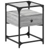Mesita de noche madera de ingeniería gris Sonoma 40x40x55 cm 2