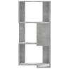 Estantería esquina 3 niveles madera gris hormigón 50x50x102 cm 4
