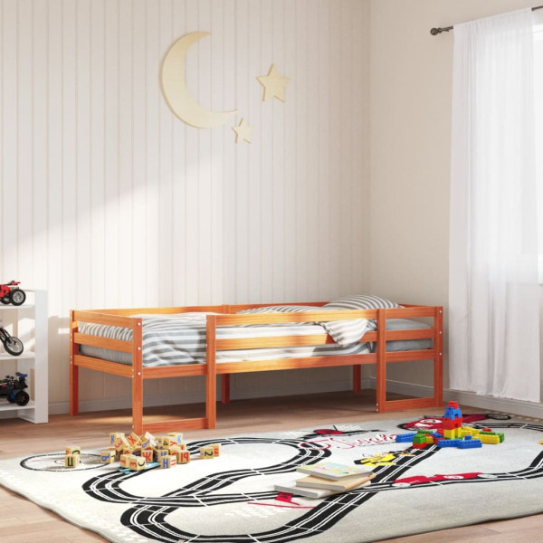 Estrutura de cama infantil 80x200 cm pinho maciço castanho-mel M 3