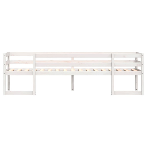 Estructura de cama para niños madera de pino blanco 90x190 cm M 5