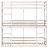 Litera triple de madera maciza de pino blanco 75x190 cm 5