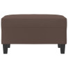 Apoio de pés 70x55x41 cm couro artificial castanho 3