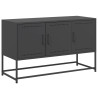 Mueble para TV de acero negro 100.5x39x60.5 cm 2