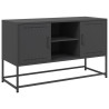 Mueble para TV de acero negro 100.5x39x60.5 cm 2