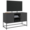Mueble para TV de acero negro 100.5x39x60.5 cm 4