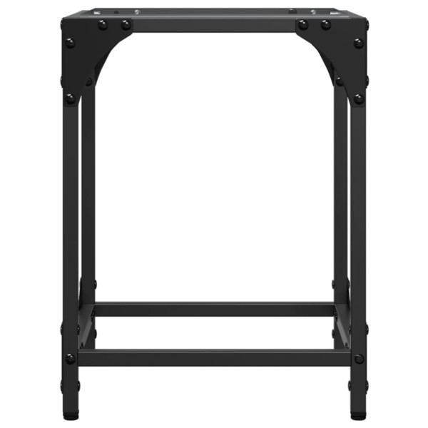 Mesas de centro c/ topo vidro transparente 2 pcs 30x30x40cm aço M 4