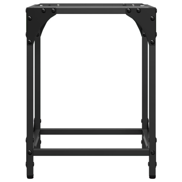 Mesas de centro c/ topo vidro transparente 2 pcs 30x30x40cm aço M 5