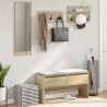 Muebles de recibidor 4 piezas madera de ingeniería roble Sonoma 3