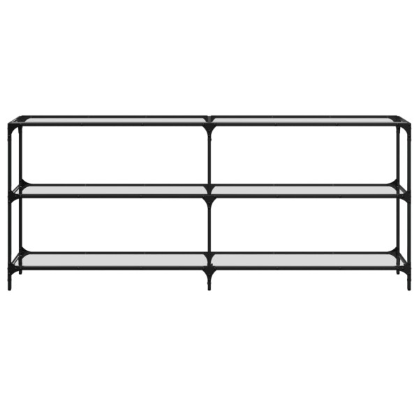 Mesa consola superficie vidrio transparente acero 194.5x30x81cm M 4