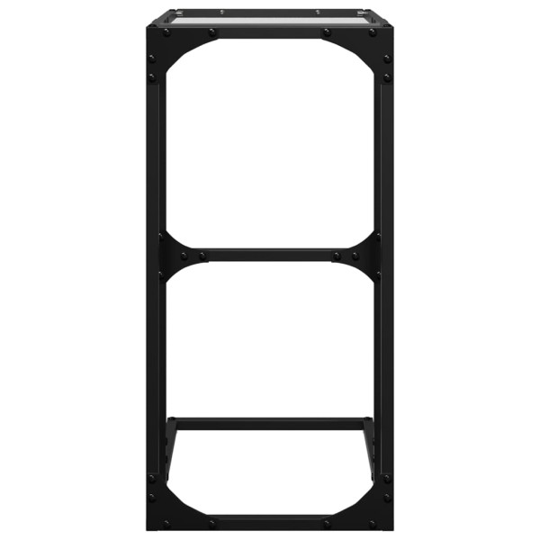 Mesa auxiliar con vidrio transparente acero 40x30x61.5 cm M 4