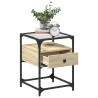 Mesita de noche madera de ingeniería roble Sonoma 40x40x55 cm 3