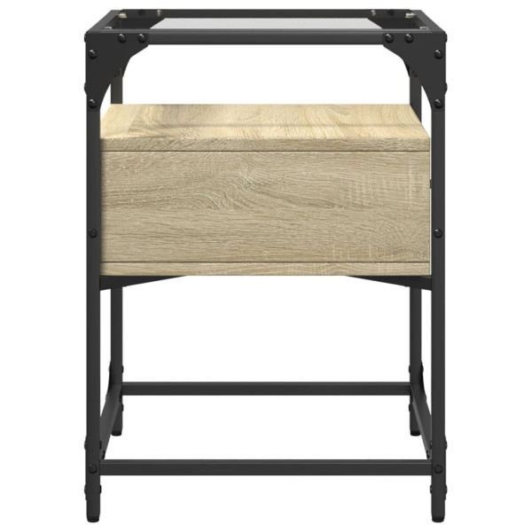 Mesita de noche madera de ingeniería roble Sonoma 40x40x55 cm M 5