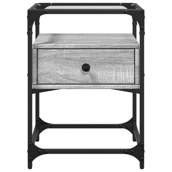 Mesas de cabeceira 2 pcs derivados de madeira cinzento sonoma M 4