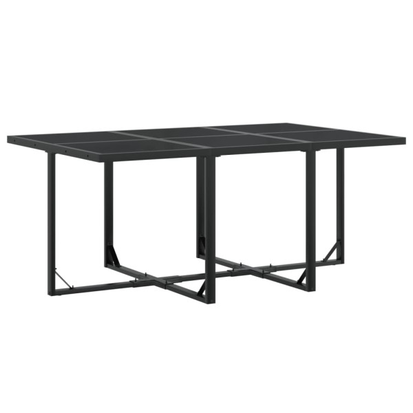 Juego de comedor de jardín 11 piezas textileno negro M 3