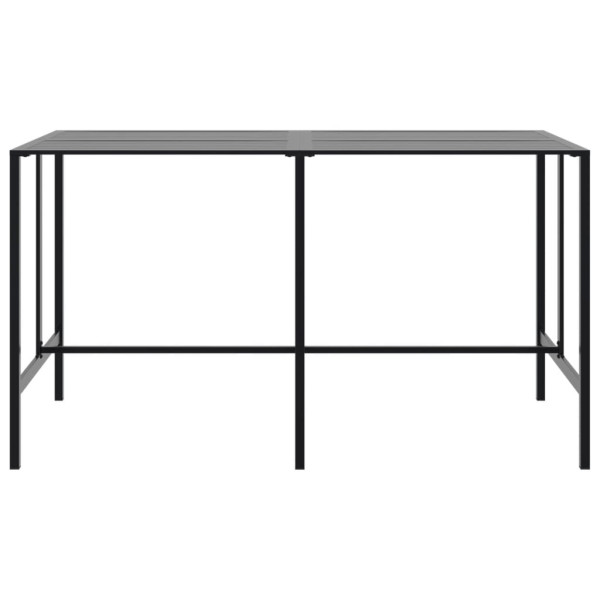 Conjunto de bar para jardim 9 pcs aço revestido a pó preto M 5