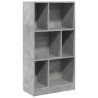 Estantería madera de ingeniería gris hormigón 57x28.5x107.5 cm 2