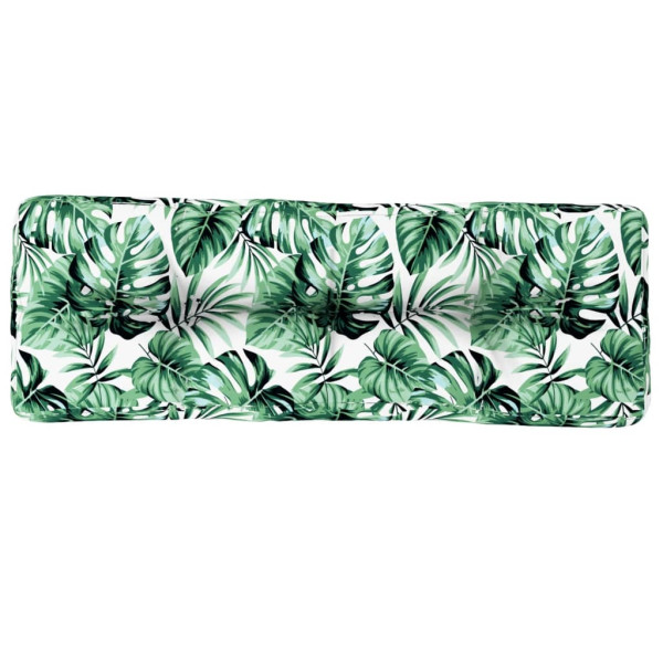 Cojín para sofá de palets tela estampado de hojas 120x40x12 cm M 2