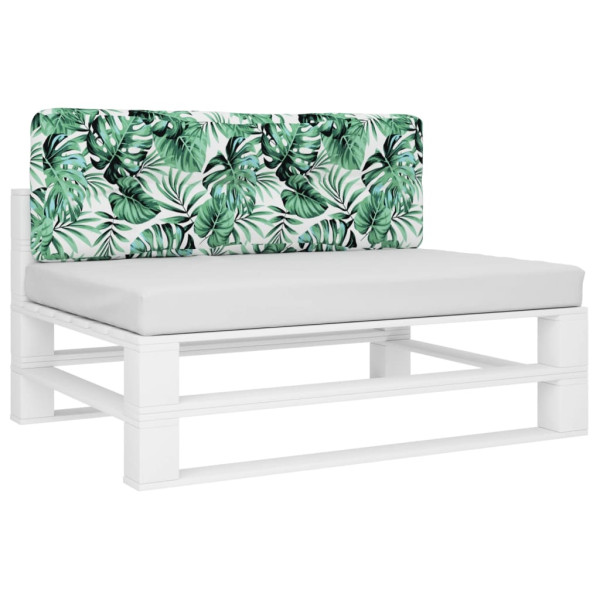Cojín para sofá de palets tela estampado de hojas 120x40x12 cm M 3